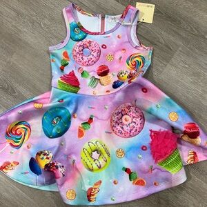 Colorful Candy Print Kids Dress